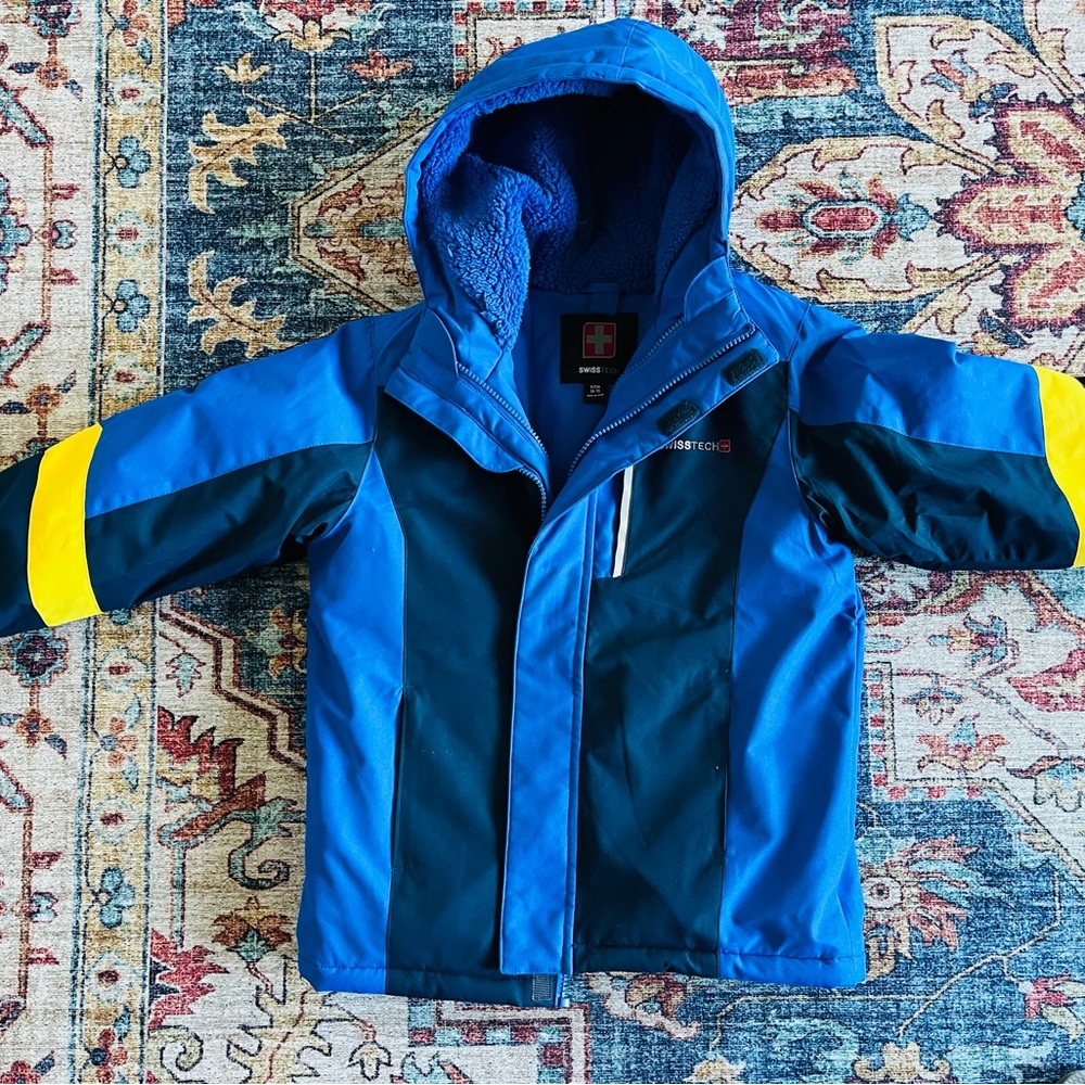 Blue and Yellow SwissTech Kids Jacket